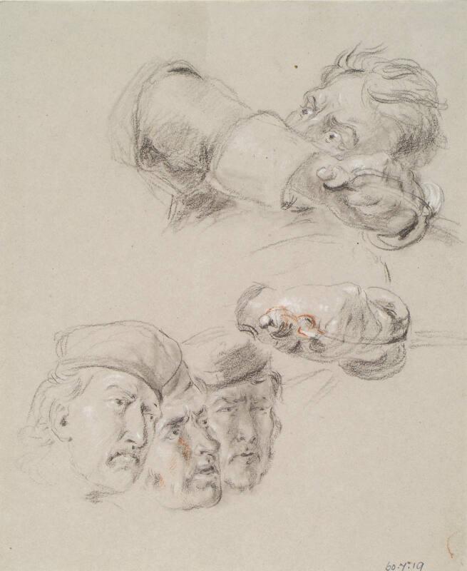 Studies Of Head And Hands Of A Circassian As Though Gripping A Sword by Sir William Allan