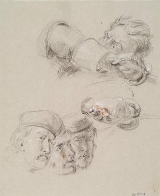 Studies Of Head And Hands Of A Circassian As Though Gripping A Sword by Sir William Allan