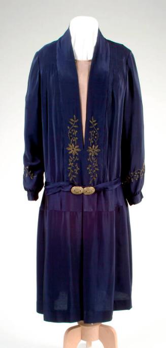 Navy Blue Silk Day Dress