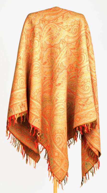 Jacquard  Wool Paisley Shawl