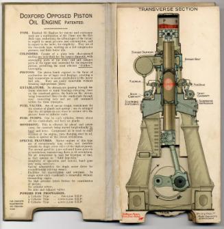 Paper Model In Booklet Form Of Doxford Opposed Piston Oil Engine, Patented 1922