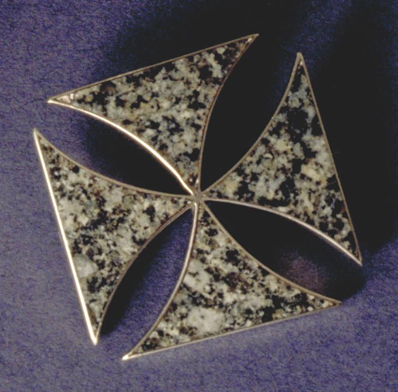 Grey Granite Brooch by Middleton, Rettie and Sons