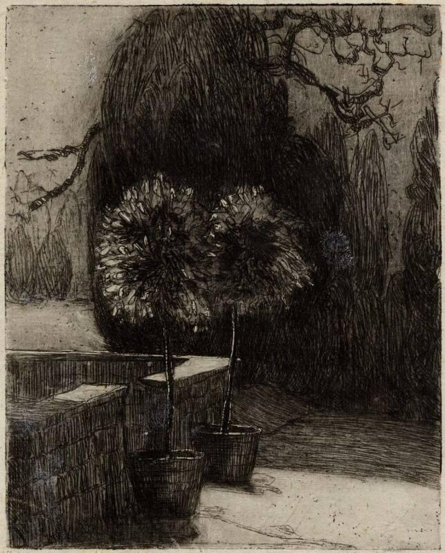 Landscape (2 Shrubs & Tree) by Kathleen Shackleton