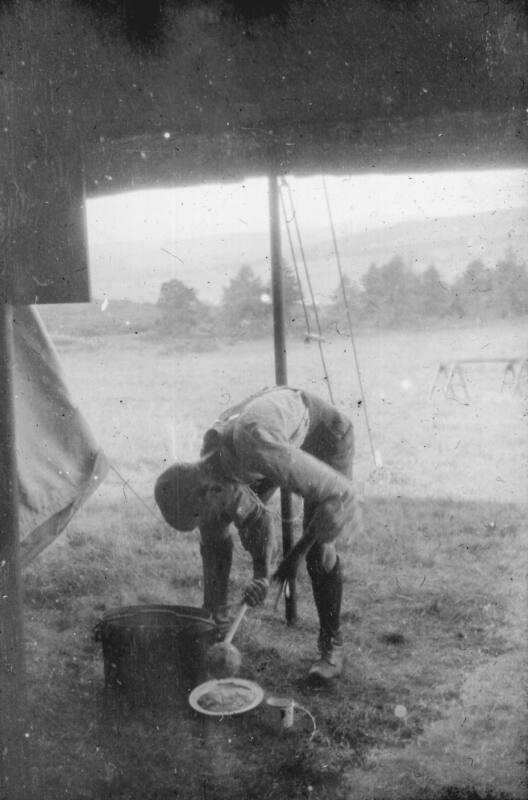Making "Parritch" (porridge) at Boys Brigade Camp at West Maldron Torphins