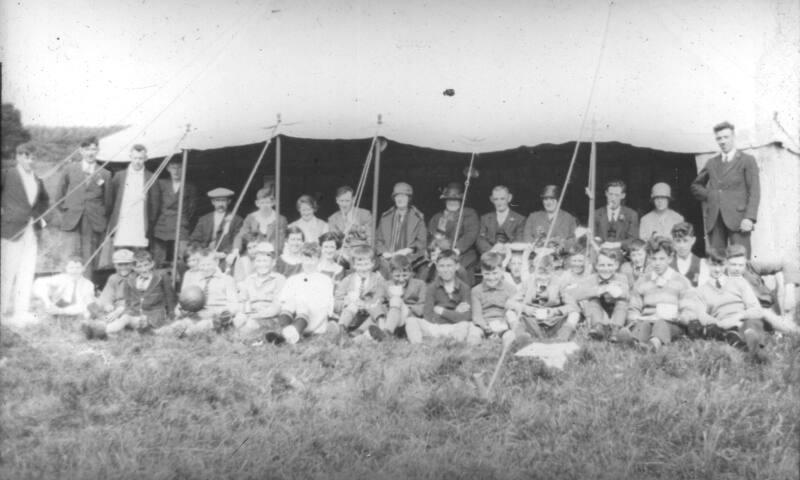 Group During Visitors Day at Boys Brigade Camp at West Maldron Torphins 