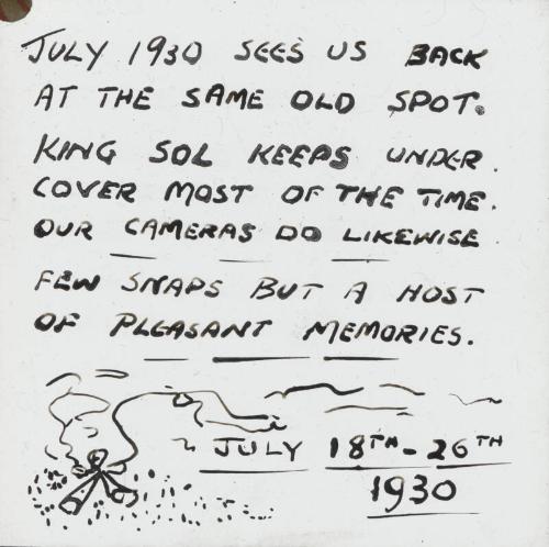 Introductory Graphic for Slide Show on Boys Brigade Camp at Torphins