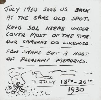 Introductory Graphic for Slide Show on Boys Brigade Camp at Torphins