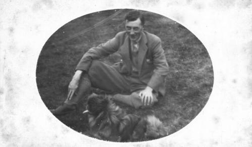 Unidentified Portrait of Man with Dog