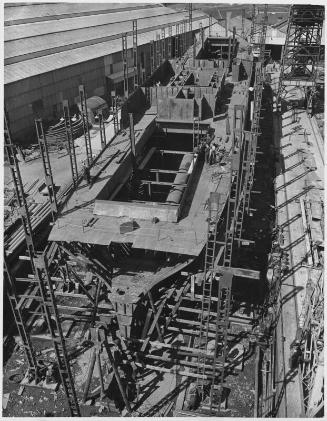 The Cargo Vessel Abel Tasman under construction
