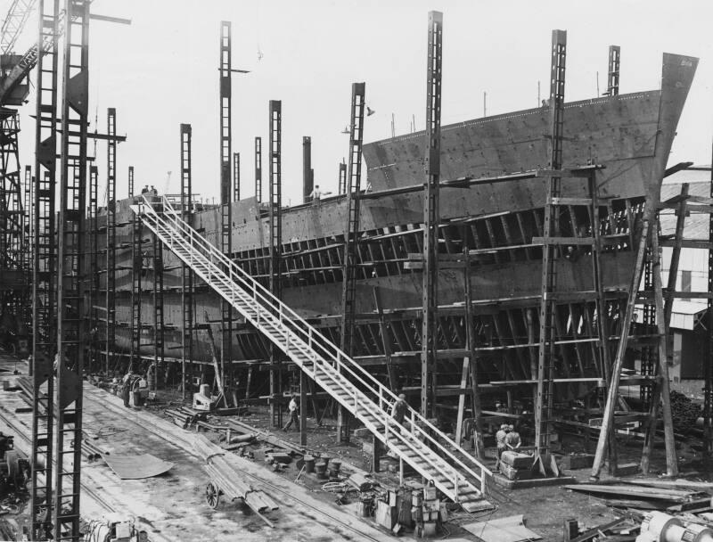 The cargo vessel Abel Tasman Built by Hall Russell in 1957