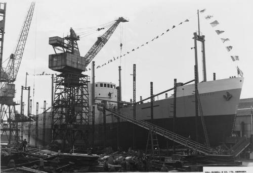 The cargo vessel Abel Tasman Built by Hall Russell in 1957