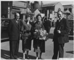 Guests at the launch of the cargo vessel Abel Tasman Built by Hall Russell in 1957