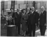 Guests at the launch of the cargo vessel Abel Tasman Built by Hall Russell in 1957