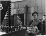 The launch of the cargo vessel Abel Tasman Built by Hall Russell in 1957