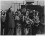 Guests at the launch of the cargo vessel Abel Tasman built by Hall Russell in 1957