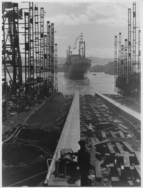 The cargo vessel Abel Tasman Built by Hall Russell in 1957