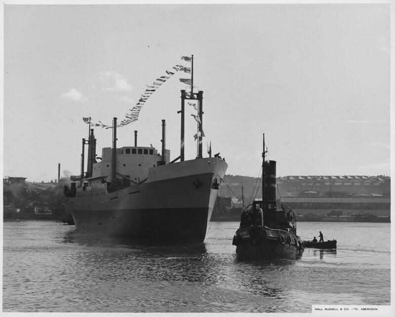 The cargo vessel Abel Tasman Built by Hall Russell in 1957