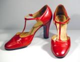 Pair of Red Leather Shoes