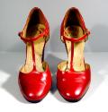 Pair of Red Leather Shoes