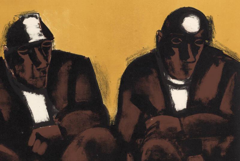 Two Miners by Josef Herman