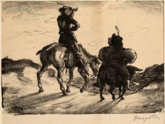 Don Quichote And Sancho Panza by Louis Aquetin