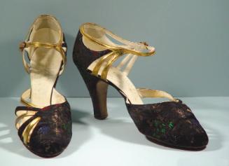 Black Brocade Evening Shoes