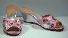 Mauve And Silver Evening Slipper