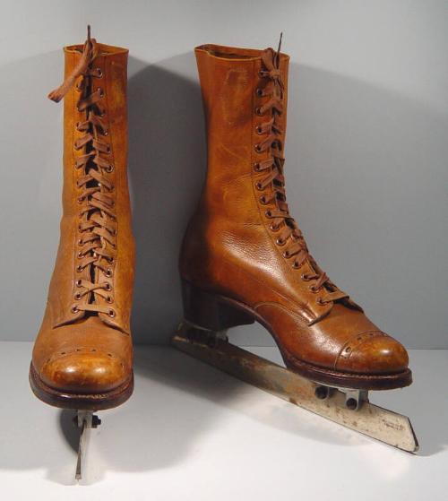 Pair of Brown Leather Skates