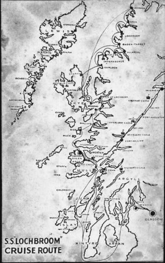 Map Showing Route of Cruise on SS Lochbroom