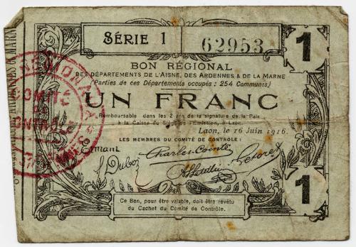 Currency Note (France: World War I)
