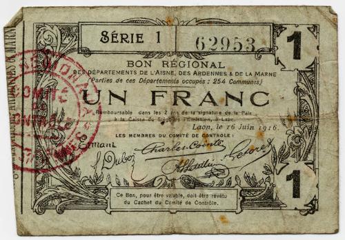 Currency Note (France: World War I)