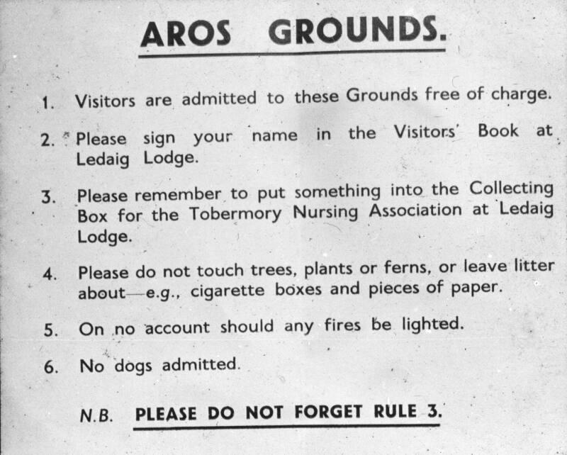 Permit for Aros Grounds, Tobermory