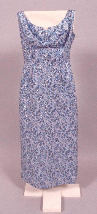 Pale Blue Lurex Evening Dress