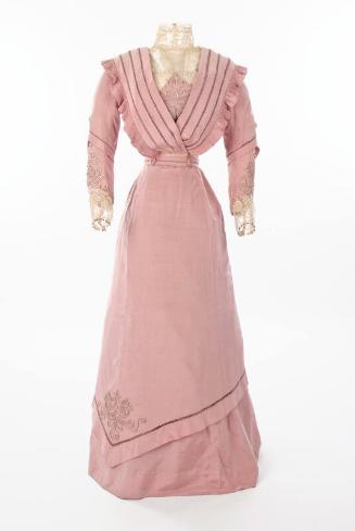 Dusky Pink Silk Wedding Dress