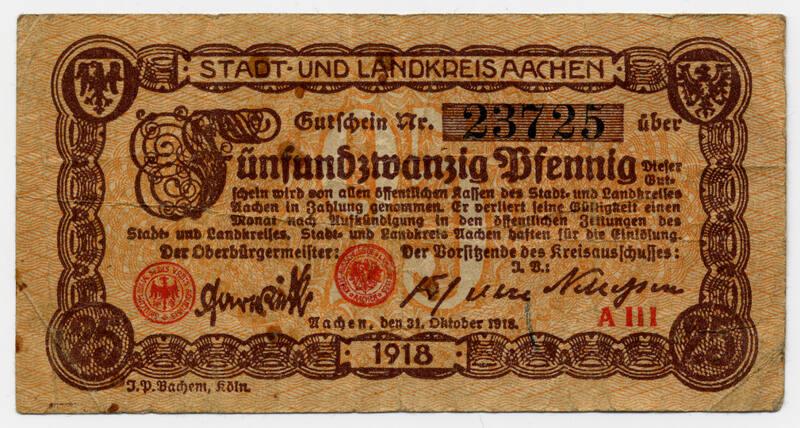 Twenty-five-pfennig Note (Germany)