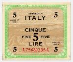 Five-lire Military Note (Italy)