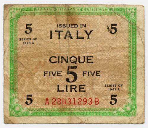 Five-lire Military Note (Italy)