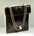 Black And White Patent Bag