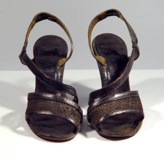 Pair of Black Sandal Shoes