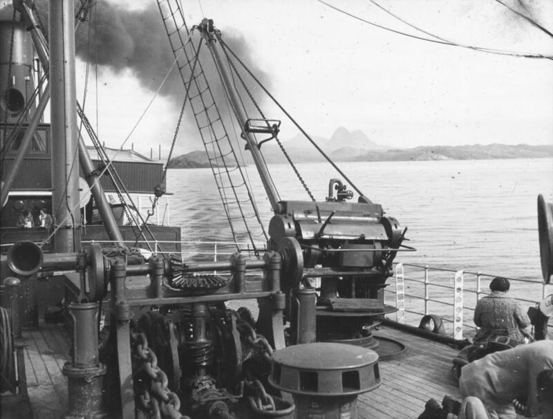 Looking to Suilven from the Deck of SS Lochbroom, at Lochinver