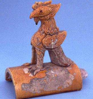 Chinese Ridge Tile in the form of a Phoenix