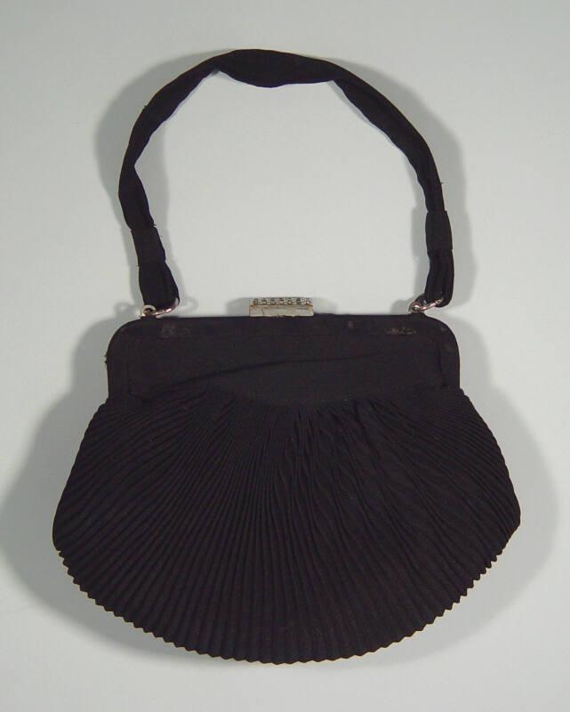 Black Pleated Evening Bag