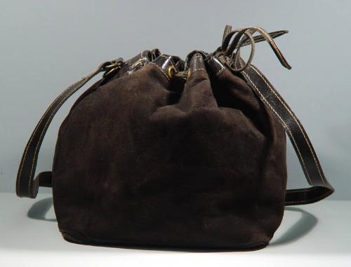 Black Suede & Leather Bag