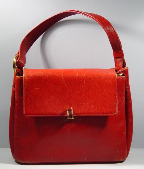 Red Leather And Gilt Bag