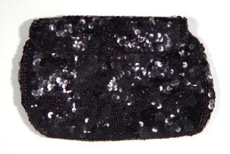 Black Sequin Clutch Purse