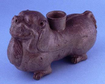 Chinese Candle Holder in the Form of a Dog