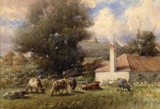 Landscape With Cattle by George Russell Gowans