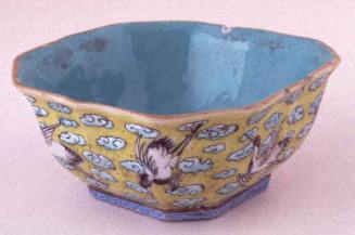 Chinese Square Bowl with Storks