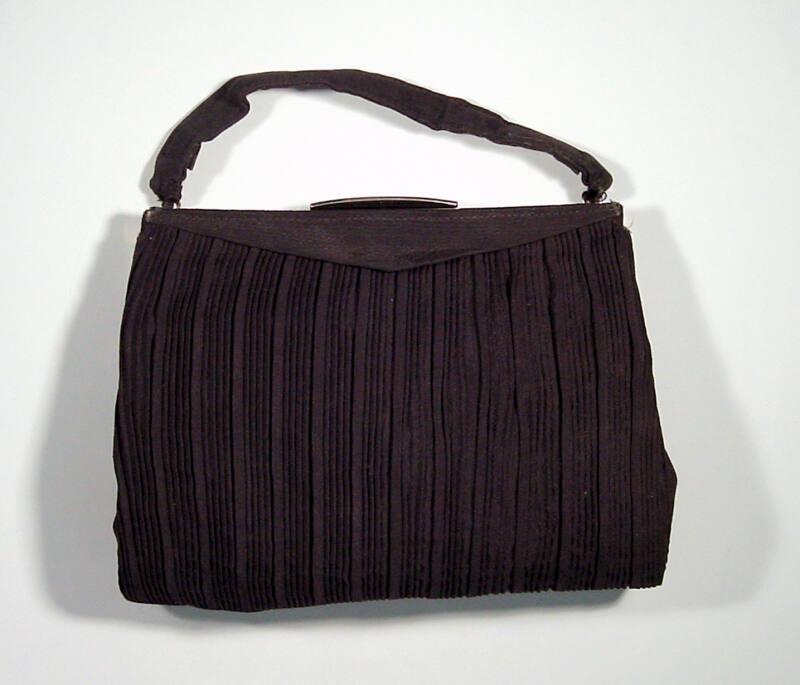 Black Pleated Evening Bag