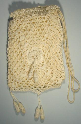 White Silk Crochet Bag